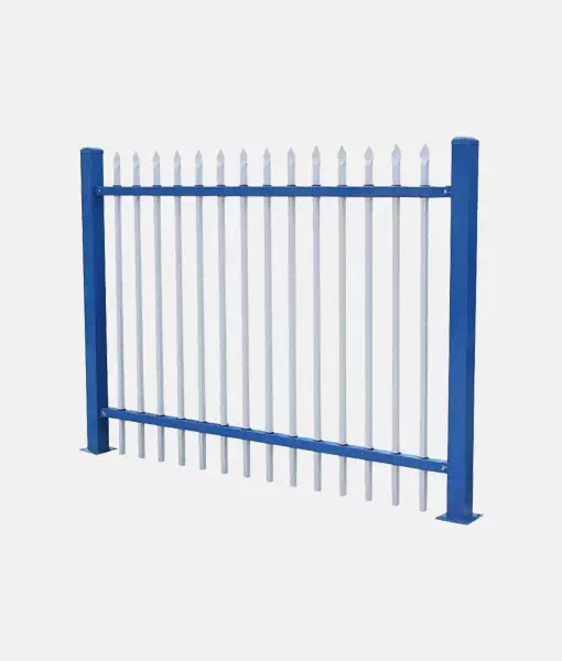Double cross bar zinc steel fence
