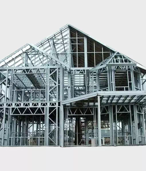 Residential space frame metal galvanized steel structure building
