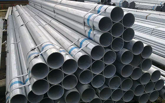 Is the galvanized pipe made of iron or steel?